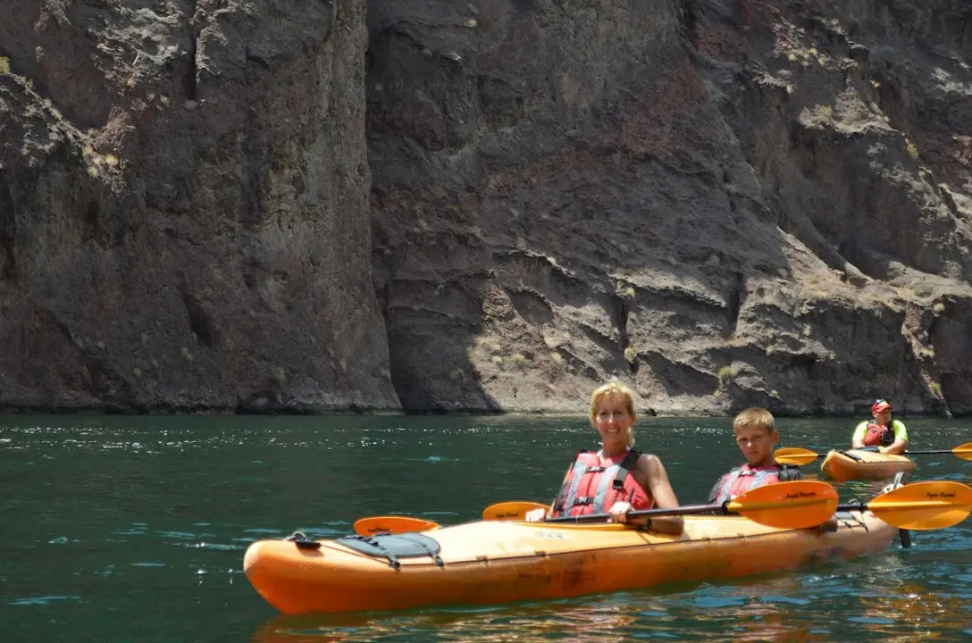 Kayakers on the Colorado River near Las Vegas