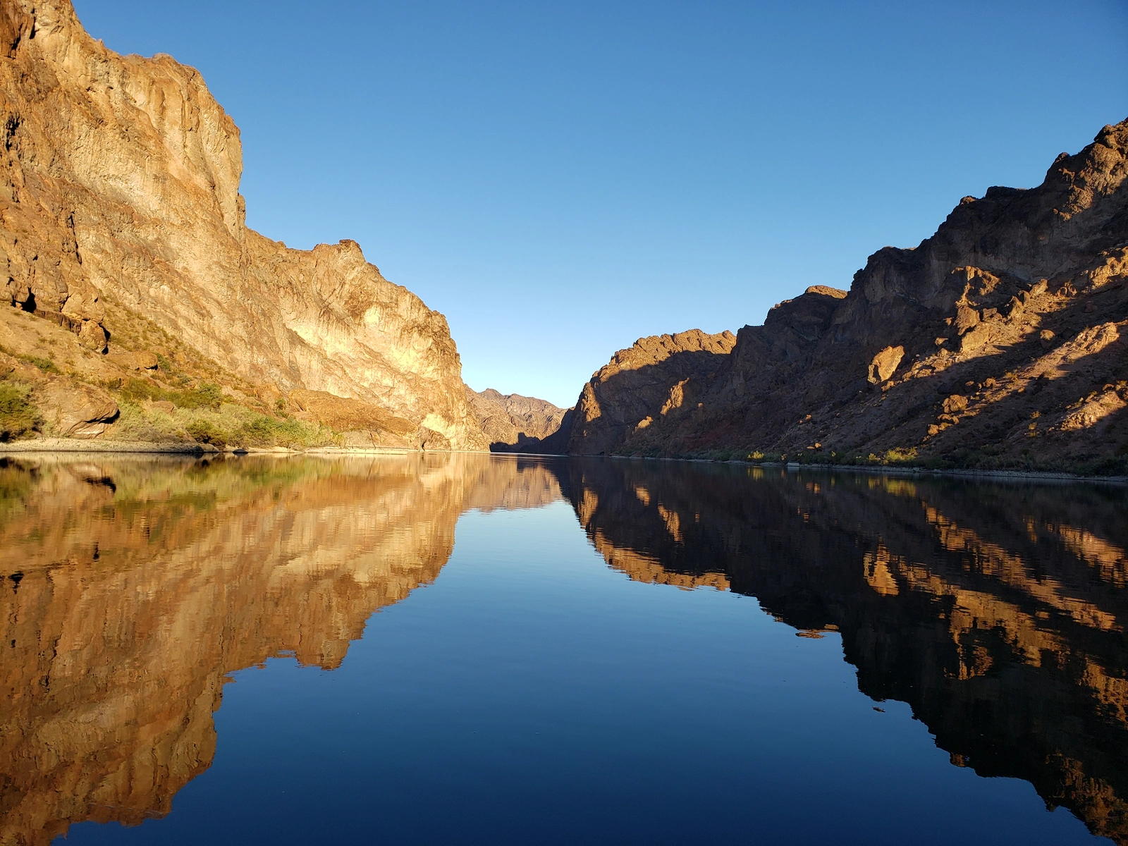 Kayakers exploring Emerald Cave in Black Canyon