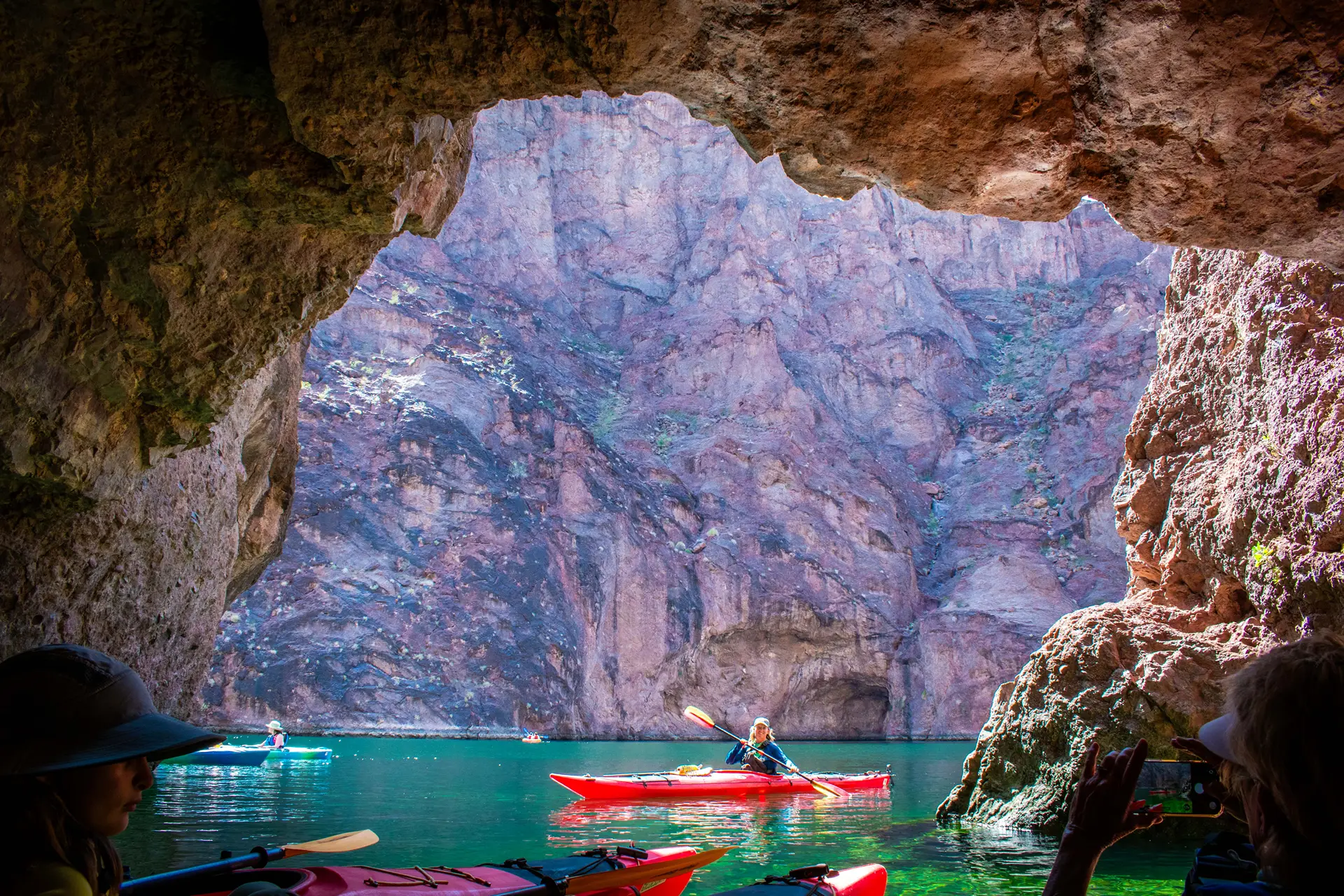 Turquoise water inside Emerald Cave